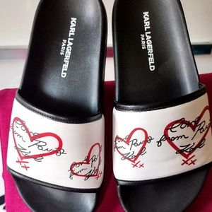 Karl Lagerfeld slide sandals